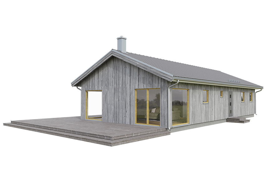 Alster 23-117, enplans ladhus 105 kvm