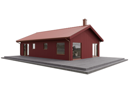 Alster 23-90, enplans ladhus 80 kvm