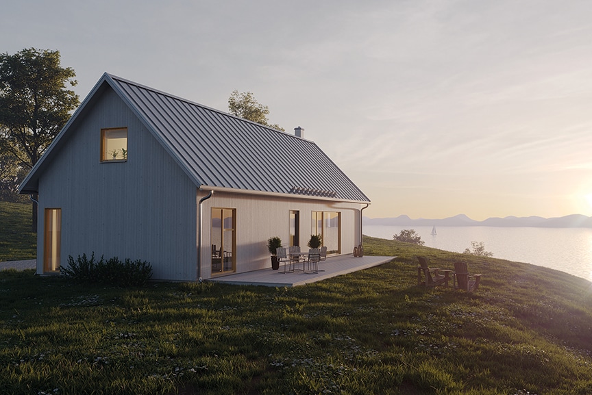 Alster 45-102, ladhus med loft 116 kvm på sjötomt