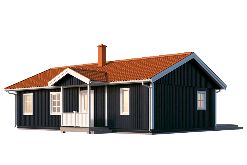 Fritidshus enplanshus vinkelhus Ängnö 23-100 88 kvm