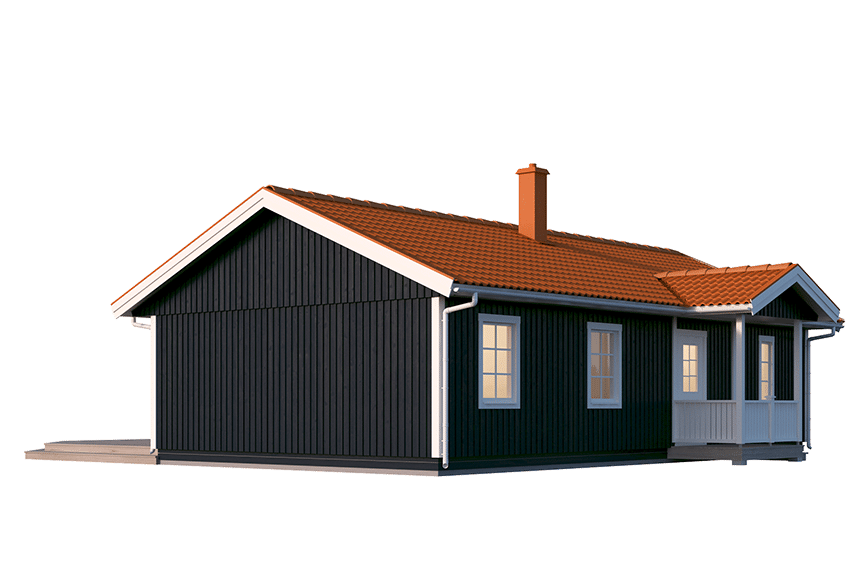 Fritidshus enplanshus vinkelhus Ängnö 23-100 88 kvm