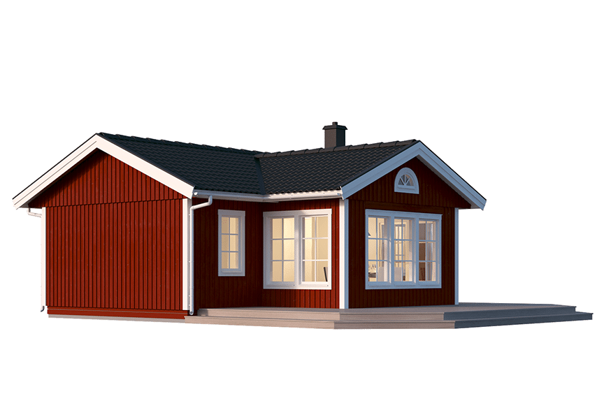 Fritidshus enplanshus vinkelhus Ängnö 23-61 52 kvm