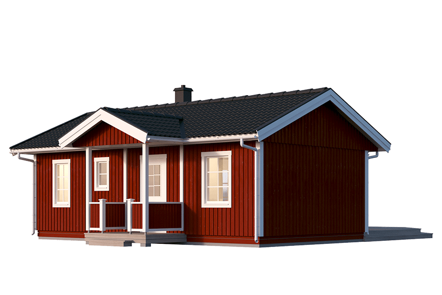 Fritidshus enplanshus vinkelhus Ängnö 23-61 52 kvm