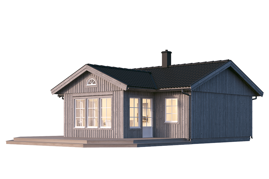 Fritidshus enplanshus vinkelhus Ängnö 23-72 61 kvm