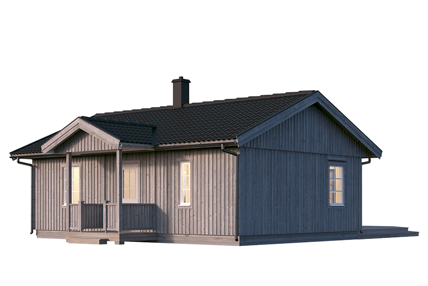 Fritidshus enplanshus vinkelhus Ängnö 23-72 61 kvm