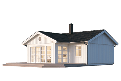 Fritidshus enplanshus vinkelhus Ängnö 23-81 71 kvm