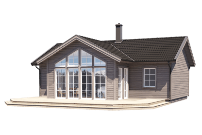 Fritidshus enplanshus vinkelhus Ängnö 27-81 71 kvm