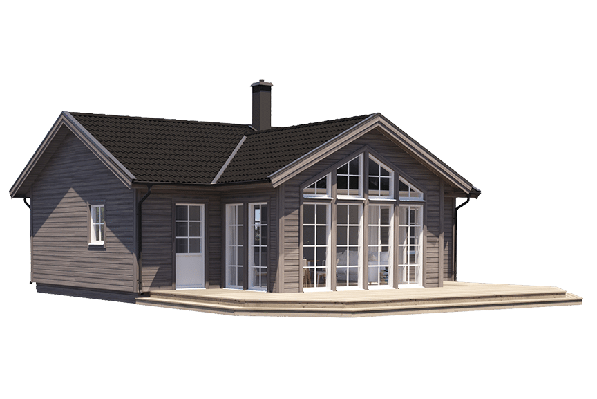 Fritidshus enplanshus vinkelhus Ängnö 27-81 71 kvm