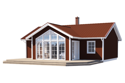 Fritidshus enplanshus vinkelhus Ängnö 27-92 81 kvm