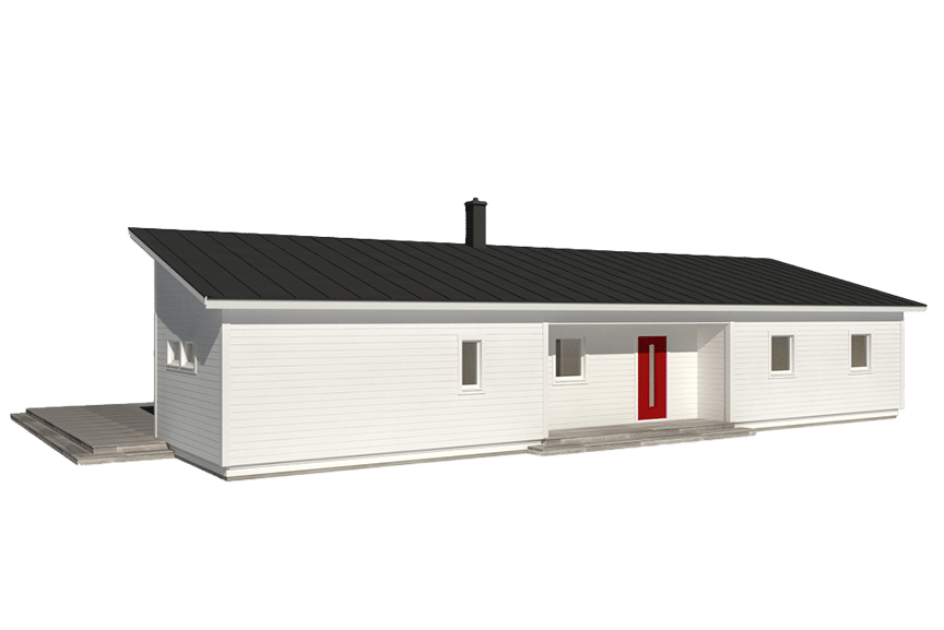 Attityd 157, modernt enplanshus med pulpettak 135 kvm