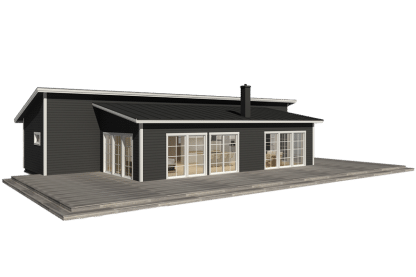 Attityd 146, modernt enplanshus med pulpettak 125 kvm