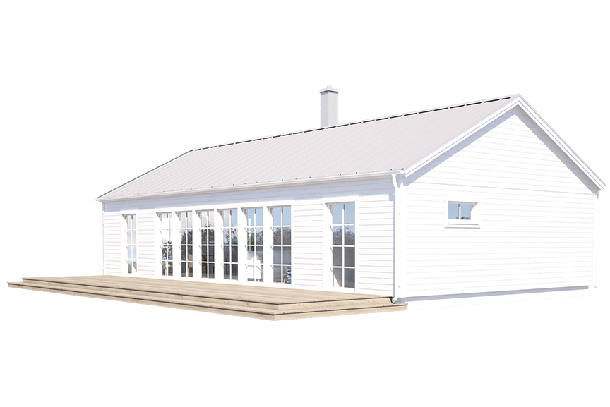 Gotland 27-113#, enplanshus fritidshus med gavelentré 95 kvm