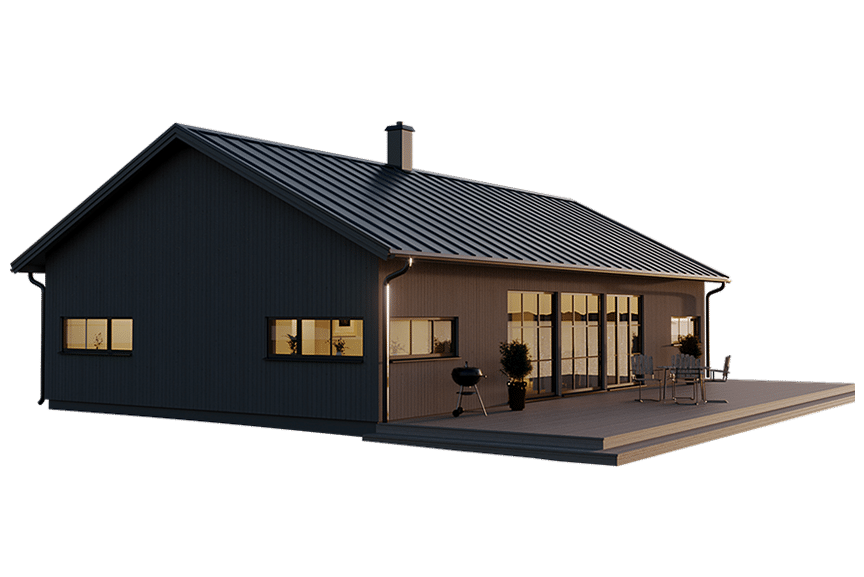 Järvsö 121A, modernt fritidshus 105 kvm