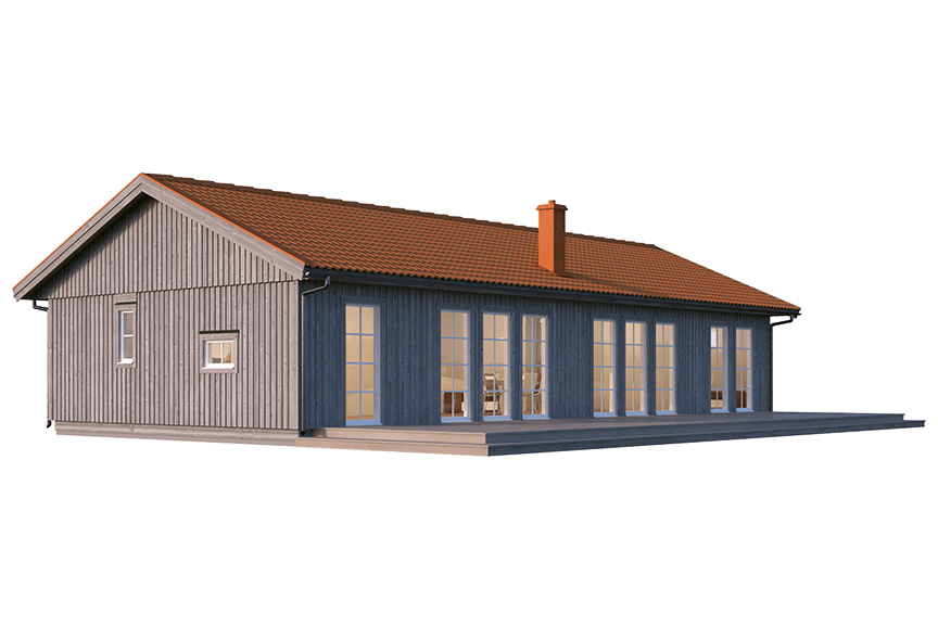 Sandhamn 23-122, enplans fritidshus 109 kvm