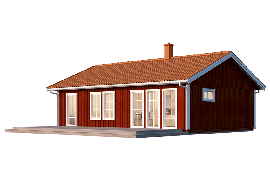 Sandhamn 23-85, enplans fritidshus 75 kvm