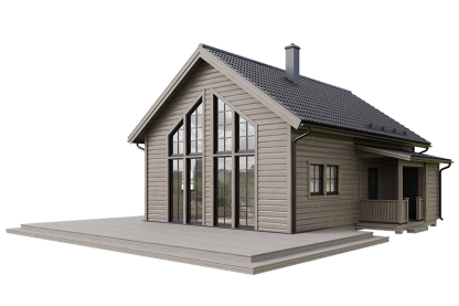 Sonfjället 35-77, fjällstuga med loft timmerhus 80 kvm