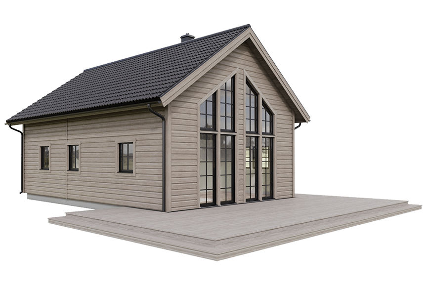 Sonfjället 35-85, fjällstuga med loft timmerhus 91 kvm