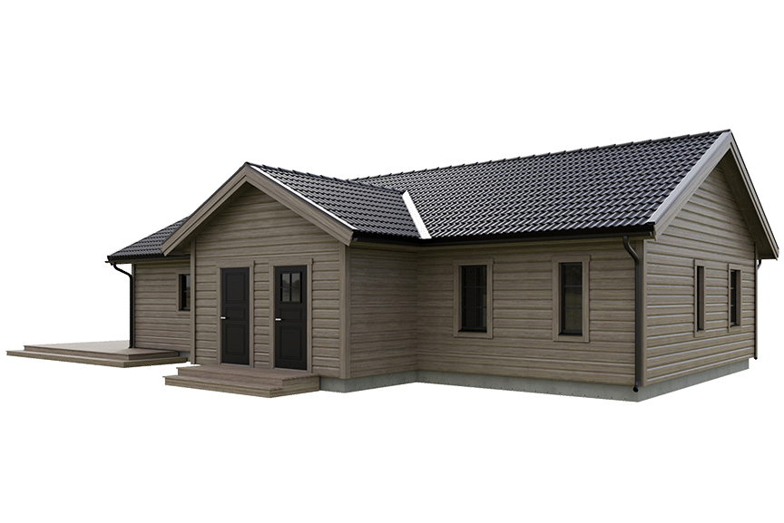 Sylarna 128, enplans fjällstuga timmerhus 103 kvm