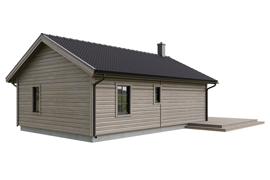 Sylarna 71, enplans fjällstuga timmerhus 54 kvm