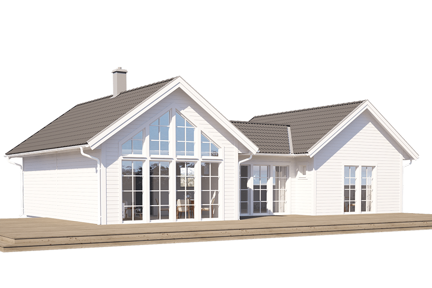 Torekov 107, h-format fritidshus 86 kvm