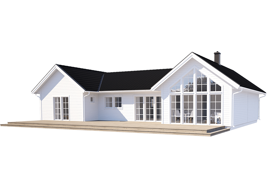 Torekov 158, h-format fritidshus 138 kvm