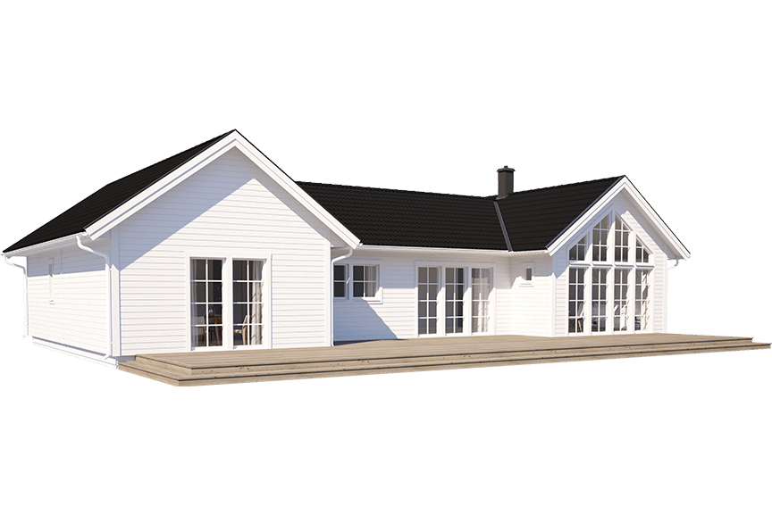 Torekov 158, h-format fritidshus 138 kvm