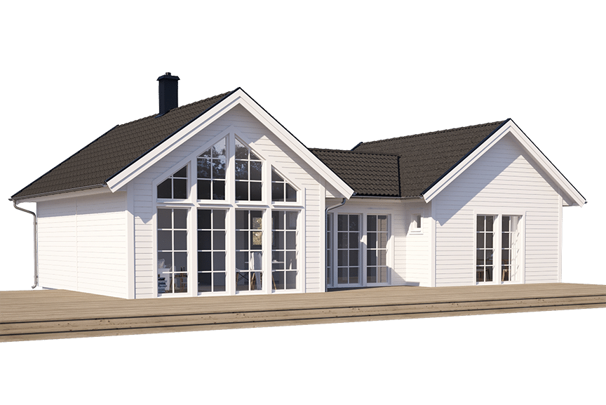 Torekov 95, h-format fritidshus 79 kvm