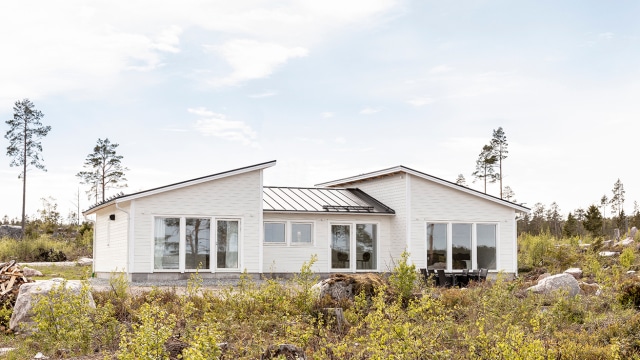 Ett exempel på ett hus som det går att bo permanent i även om det byggts som fritidshus.