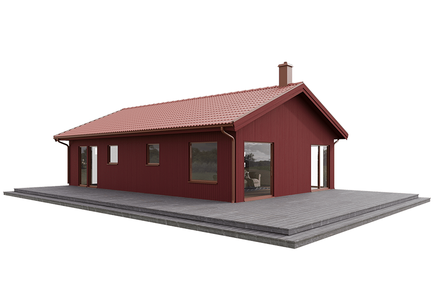 Helrött ladhus Alster 23-90